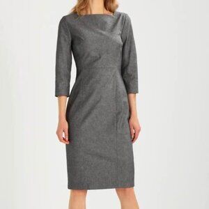 Banana Republic Gray Flattering Career Structured Sheath Dress [size 10]